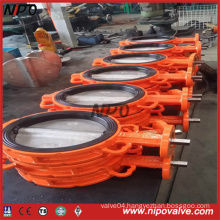 Wafer/Lug Type Centre Sealing Rubber Lining Butterfly Valve